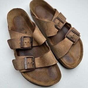 Birkenstock Arizona Leather Double Strap Sandals